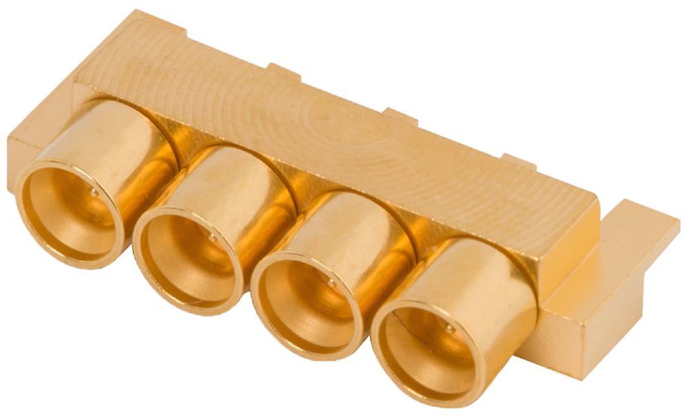 SMPM-XT Male PCB Edge Launch Connector, 4 Port, SB